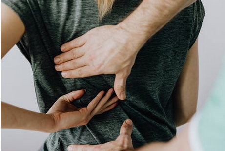 woman with backpain